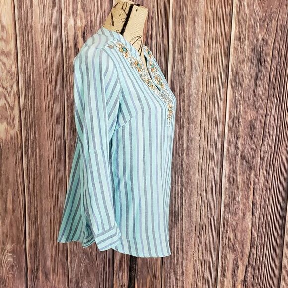 Soft Surroundings Beaded Embellished Top with pockets, Size PXS - Picture 6 of 15